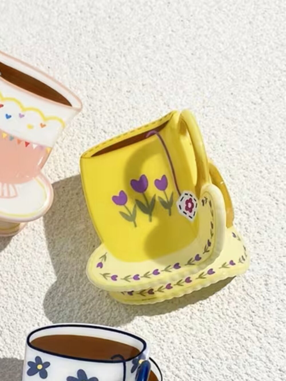 Tea Cup Hair Claw Clip